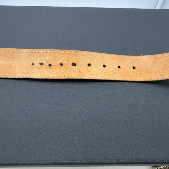 Vtg Western Justin Tooled Leather Name Belt "BURT" Covered Wagon Belt Buckle 38" - Picture 9 of 11